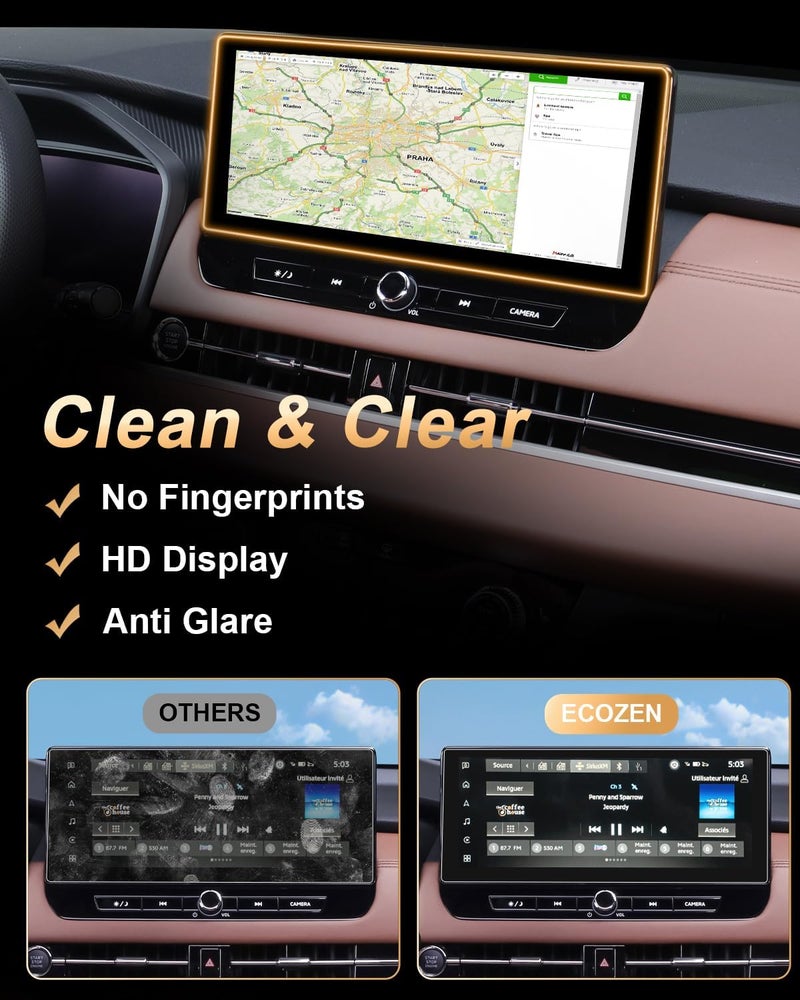 EcoZen حماية شاشة ميتسوبيشي أوتلاندر 2025 - لميتسوبيشي أوتلاندر 2025 شاشة ملاحة 12.3 بوصة - زجاج مقسى HD 9H ملحقات أوتلاندر 2025 (ES/SE/SEL/إصدار بلاتيني) مضاد للبصمات - Image 3